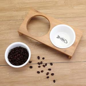 Wooden <b>Dog</b> Cat Feeding <b>Bowl</b> <b>Stand</b> Holder Natural Cheapest Price Wood Holders for Pet <b>Bowls</b> - Product Image 4