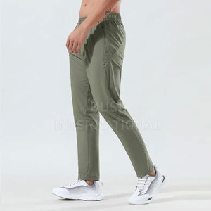 กางเกงกีฬาผู้ชายเอวยืดตรงระบายอากาศได้ดีผ้าคอตตอน100% สตรีทแวร์น้ำหนักเบา - Product Image 4