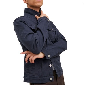 Veste cargo en jean décontractée pour homme, style vintage, respirante, hiver, streetwear tendance, logo personnalisé - Product Image 2