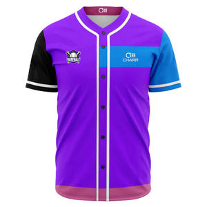 Camiseta de béisbol transpirable con sublimación de Año Nuevo de último diseño personalizado, logotipo frontal de MOQ inferior hecho de poliéster 100% de tamaño adulto - Product Image 1