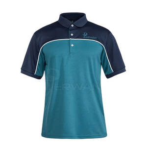 100% algodón de calidad superior para hombres para camisetas de polo transpirable de punto de manga corta antiarrugas patrón sólido - Product Image 2