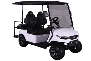 Voiturette de golf électrique 4 places de luxe abordable avec batterie longue portée, sièges en cuir premium et conduite silencieuse – Meilleur prix Pro - Product Image 3