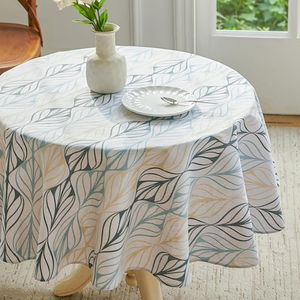 Nappe 100% coton de qualité supérieure, couverture de table rectangulaire en coton lin pour table de salle à manger nappe ronde, ovale, rectangle - Product Image 3