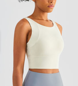 Women's <b>High</b> Neck Sports Fitness Bra Shockproof Gym Yoga Bra <b>Top</b> Fixed Pads for Workout Running Training Hot Sale One Piece Wear - Product Image 5