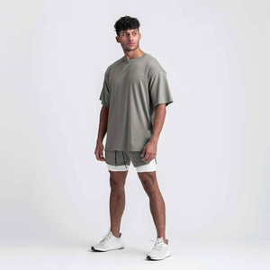 T-Shirt surdimensionné pour hommes de qualité supérieure 240g Jersey tissu solide coupe décontractée pour Streetwear Urban Looks coupe ample imprimé - Product Image 2