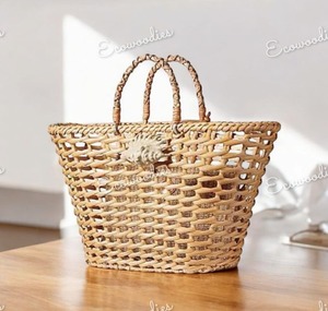 Bolsos de diseñador de alta calidad para mujer, bolsos de mimbre de bambú, gran capacidad, bolso de hombro a rayas para mujer, bolso de playa para mujer - Product Image 1