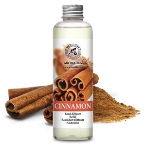 Recharge liquide pour diffuseur d'arômes Aromatika à la cannelle naturelle 200 ml, parfum d'ambiance longue durée pour diffuseur à bâtonnets - Product Image 1