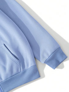 Sweat à capuche surdimensionné personnalisé à fermeture éclair intégrale pour homme, en coton mélangé, lourd, avec impression de logo en relief, prêt pour l'hiver - Product Image 5