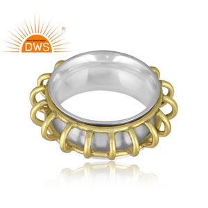 Diseño hecho a mano de plata esterlina fina anillo de banda trenzada joyería personalizada para mujeres regalo para ella - Product Image 2