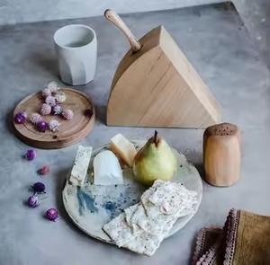 High-Quality Cheese <b>Block</b> in Premium Wood with Hand Forged <b>Knife</b> for Elegant Storage and Display Stand Premium Quality - Product Image 6