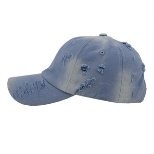 Gorras de béisbol lavadas con ácido desgastadas de poliéster/algodón unisex al por mayor gorros de papá lavados con ácido personalizados - Product Image 3