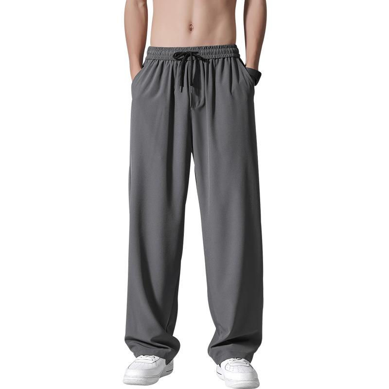 OEM 2024 Fashion Trend Oversized Wide Leg Baggy Flared Sweatpants Men Solid  Color Boyfriend Joggers Pants