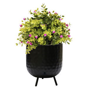 Florero Moderno de Hierro con Recubrimiento de Polvo Negro Mate |   Jarrón Decorativo Resistente a la Oxidación para Decoración del Hogar y la Oficina - Product Image 4