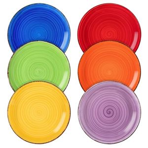 Set di 6 Piatti Piani in Ceramica Vancasso <span class=keywords><strong>BONITA</strong></span>, Forma Rotonda con Motivo Solido, Diametro 18,8 cm, Piatti per Pasta/Dessert/Torte - Product Image 1