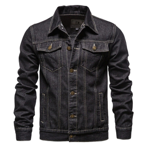 Veste en jean de destruction blanchie de loisirs avec logo personnalisé OEM pour hommes veste d'hiver respirante de haute qualité grande taille nouvelle mode - Product Image 1