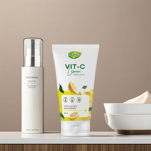 Nettoyant pour le visage éclaircissant au citron 100g de vitamine C nettoyant éclaircissant organique pour les pores de nettoyage à sec et gras - Product Image 3