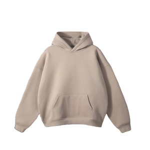 Men's 100% Cotton Terry Winter Hoodies <b>Sweatshirts</b> Heavy Weight Thick Fleece Oversized Letter Knitted Custom Anti-Wrinkle 2026 - Product Image 4