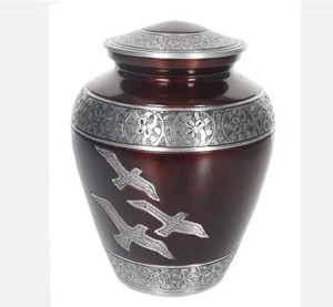 Precios razonables Urnas de cremación de cobre azul con tamaño personalizado disponible Urnas de cremación de estilo americano para la venta - Product Image 3