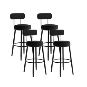 Elegante taburete de Bar de madera y hierro con superficies lisas y soporte ergonómico para lujosos asientos de isla de cocina - Product Image 3