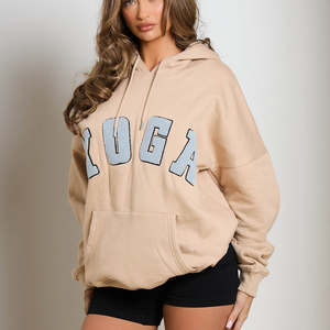 เสื้อฮู้ดแขนยาวเต็มตัวมีซิปสำหรับผู้หญิงเสื้อมีฮู้ดสไตล์โอเวอร์ไซส์กันยับและระบายอากาศได้ดี - Product Image 1