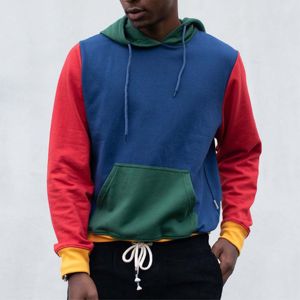 <b>Men</b> Multi-Color Block Hoodie Bold and Stylish <b>Pullover</b> with Color Blocking, Perfect <b>for</b> Casual Streetwear and Everyday Comfort - Product Image 5