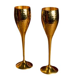 Juego de Copas de Vino de Latón Puro Hechas a Mano, Estilo Antiguo, Copas de Champán Metálicas para Hogar, Bar, Hotel, Restaurante, Mesa - Product Image 2