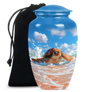 Urne funéraire en forme de tortue de mer, urne de plage pour cendres humaines, pour hommes - Product Image 1