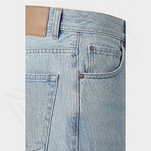 Pantalones Vaqueros Vintage Personalizados al por Mayor para Hombre, de Alta Calidad, Corte Holgado, Rectos, Anchos, Lavados, con Patrón Sólido, para Invierno y Otoño - Product Image 5