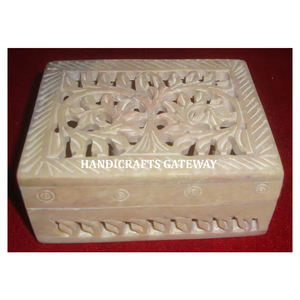 Latest Design And Best Quality Natural Soapstone Carving Jewelry <b>Box</b> Rectangle Shape For Wedding Gifting And Jewelry <b>Storage</b> <b>Box</b> - Product Image 1