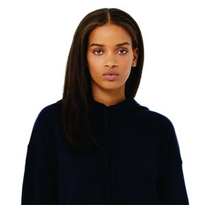 Custom <b>Black</b> Cropped <b>Hoodie</b> for Women <b>Plain</b> Pullover Long Sleeve Streetwear Casual Hooded Sweatshirt - Product Image 4