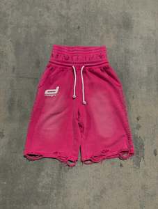 <b>Pink</b> <b>Men's</b> Street Style Sweatpants Elastic Waist Drawstring Sublimation Print Quick Dry Lightweight Summer Casual Pants - Product Image 4