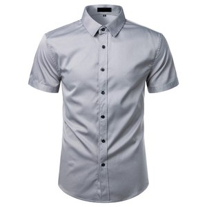 Haute qualité hommes robe à manches longues grande taille coupe régulière bureau décontracté vêtements d'affaires hommes chemise habillée - Product Image 2