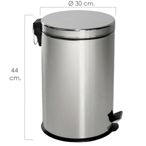 Cestino per Rifiuti da Cucina/Bagno in Acciaio Inox Maurer 20 Litri 30x44 cm - Product Image 1