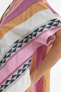 Hot bán gerader weiter schnitt, WEITE 3/4-armel MIT verstellbarem bindeband AM saum, ethno-jacquard-Thiết kế của phụ nữ Dresses - Product Image 4