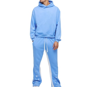 Survêtement de haute qualité pour homme, vêtements décontractés, respirant, personnalisé, sweat-shirt à capuche, col à capuche, ensemble de loisirs 2 pièces pour homme - Product Image 1