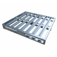 Palette en acier robuste personnalisable, empilable 4 directions, galvanisée, capacité 2500 kg, pour entrepôt frigorifique