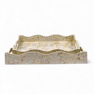 Bandeja Rectangular Moderna de Nácar al por Mayor para Servir, Bandeja de Servicio Natural, Bandeja de Concha, Hecha Directamente en Vietnam - Product Image 2