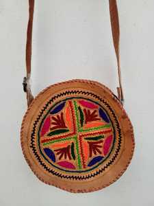 100% coton/Spandex perlé bandoulière fronde sac à bandoulière à la main indien broderie marron selle rabat filles accessoire de mode - Product Image 2