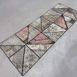 2.5x6.9 ft <b>Rug</b>, <b>Runner</b> Vintage <b>Rug</b>, Gray Abstract <b>Rug</b> - Product Image 2