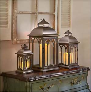 Juego de Tres Piezas de Portavelas de Metal para Mesa, Hecho en India, Decoración para el Hogar, Hotel, Restaurante, Boda, Oficina, Más Vendido - Product Image 4