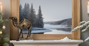 Hecho a mano latón Camel Idol Vastu decoración del hogar estatua tallada estatuilla en estilo Art Deco Metal artesanía Showpiece - Product Image 6