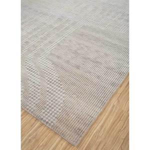 Tapis noués à la main en laine Thyme Ivory 9x12, style patchwork abstrait, design Tabriz rectangulaire pour la maison, le salon et le couloir - Product Image 2