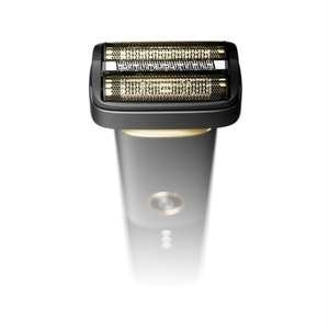 Rasoir à lames ajustables avec batterie au lithium, plaques dorées, port de charge USB, indicateur de charge, IPX7 pour le rasage du visage et du corps, noir et blanc - Product Image 2