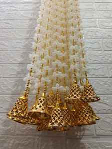 Guirnalda de Mogra de brotes de jazmín artificiales con campanas para decoración de Mandap de boda india Nikah Pardha telón de fondo decoración de fiesta Diwali - Product Image 6