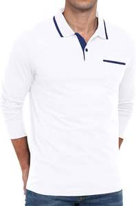 Polo à manches courtes en coton 100% à séchage rapide pour homme Chemise de golf en jersey piqué Motif brodé tricoté - Product Image 4