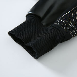 Veste en cuir cloutée de Style noir pour hommes Rock clouté pour motard et coureurs Premium Design Punk cuir vestes pour hommes - Product Image 4