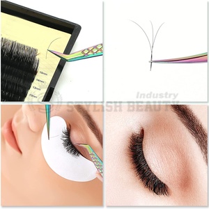 Pinzas para injertos de acero inoxidable OEM con logotipo personalizado al por mayor con punta de fibra puntiaguda para extensión de pestañas - Product Image 6