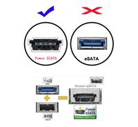 50cm ESATAp Power ESATA Combo a SATA 22pin & IDE 4pin 5V 12V Cable de datos para disco duro de 3,5 pulgadas, 2,5 pulgadas