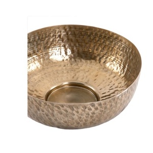 Bols alimentaires en laiton martelé ustensiles de cuisine pour la maison dessus de table bol de service alimentaire couleur or de qualité supérieure en laiton pur pour les événements de mariage - Product Image 2