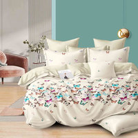 Vente chaude Style Moderne Super Doux Plumes Imprimé Floral Housse De Couette Ensemble King Size Couette Literie pour Un Usage Domestique